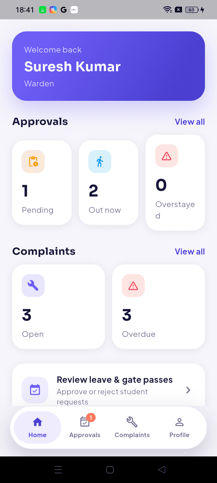 Warden mobile app
